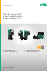 Wilo CronoLine-IL-E Einbau- Und Betriebsanleitung