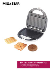 mio star 3 IN 1-SANDWICH TOASTER 750 Bedienungsanleitung