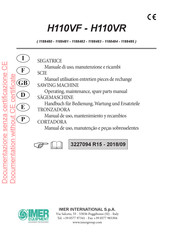 IMER H110VF Handbuch Für Bedienung, Wartung Und Ersatzteile
