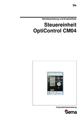 Gema OptiControl CM04 Betriebsanleitung Und Ersatzteilliste