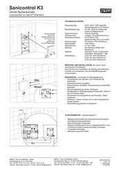 Mepa Sanicontrol K3 HE-SCONURK3T2N Bedienungsanleitung