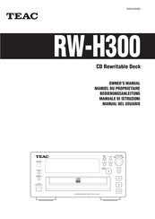 Teac RW-H300 Bedienungsanleitung