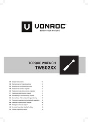 VONROC TW502XX Übersetzung Der Originalanleitung