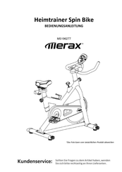 Merax Spin Bike Bedienungsanleitung