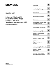 Siemens SIMATIC NET SCALANCE W770 Projektierungshandbuch