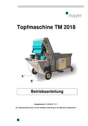 Mayer TM 2018 Betriebsanleitung