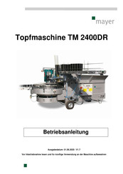 Mayer TM 2400DR Betriebsanleitung