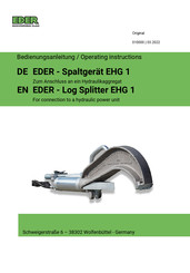 EDER Maschinenbau EHG 1 Bedienungsanleitung