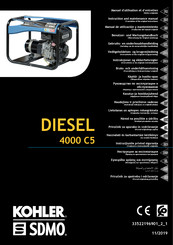 SDMO Kohler DIESEL 4000 C5 Benutzer- Und Wartungshandbuch