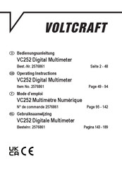 VOLTCRAFT VC252 Bedienungsanleitung