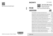 Sony FX30 Bedienungsanleitung