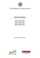 Van Berkel International RED LINE 300 Gebrauchsanleitung