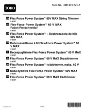 Toro Flex-Force Power System 60 V MAX 52cm Recycler Bedienungsanleitung