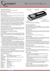 Gembird BTCC-002 Benutzerhandbuch