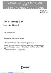 Conrad Electronic DMM M-4660 M Bedienungsanleitung