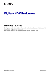 Sony HDR-AS15 Kurzanleitung