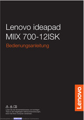 Lenovo ideapad MIIX 510-12IKB Bedienungsanleitung
