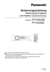 Panasonic PT-VW330E Bedienungsanleitung