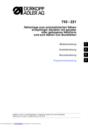 Dürkopp Adler 743 - 221 Bedienanleitung