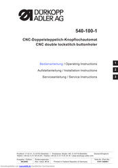 Dürkopp Adler 540-100-1 Bedienanleitung