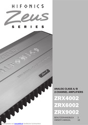 Hifionics ZRX6002 Benutzerhandbuch
