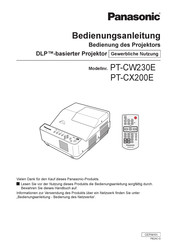 Panasonic PT-CW230E Bedienungsanleitung