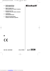 Einhell BG-PT 2538 Bedienungsanleitung