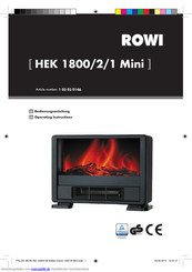 Rowi HEK 1800/2/1 Mini Bedienungsanleitung