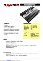 McHammer MHA-1200 Bedienungsanleitung