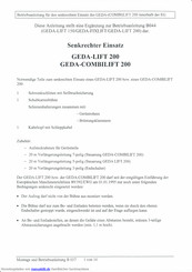 GEDA COMBILIFT 2OO Betriebsanleitung