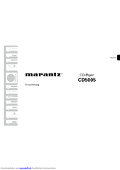 Marantz CD5005 Kurzanleitung