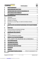 Powerplus POWXG30033 Handbuch
