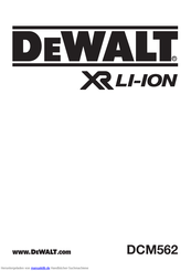 DeWalt XR li-ion DCM562 Handbuch