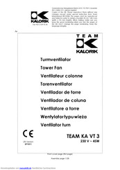 Team Kalorik TEAM KA VT 3 Gebrauchsanleitung
