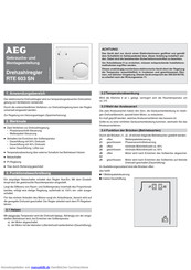 AEG RTE 603 SN Gebrauchs- Und Montageanweisung