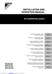 Daikin FMCQ60A7VEB Bedienungs Und Installationsanleitung Handbuch