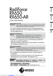 Eizo RadiForce RX650-AR Gebrauchsanweisung