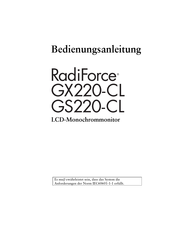 Eizo RadiForce GS220-CL Bedienungsanleitung