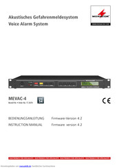 Monacor MEVAC-4 Bedienungsanleitung
