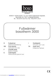 boso bosotherm 3000 Gebrauchsanleitung