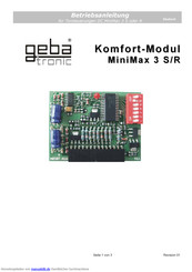 Geba Tronic DC MiniMax 3 S Betriebsanleitung