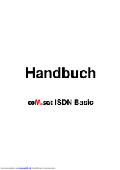 coM.sat ISDN Basic Handbuch