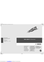 Bosch GSA 1200 E Professional Originalbetriebsanleitung