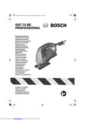 Bosch GST 75 BE PROFESSIONAL Originalbetriebsanleitung