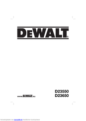 DeWalt D23550 Originalanweisungen