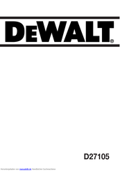 DeWalt D27105 Anweisungen