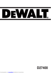 DeWalt D27400T Anweisungen