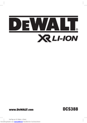 DeWalt XR LI-ION DCS388 Originalanweisungen