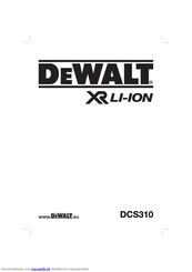 DeWalt XR LI-ION DCS310 Originalanweisungen
