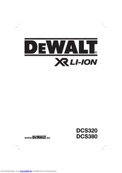 DeWalt XR LI-IONDCS320 Originalanweisungen